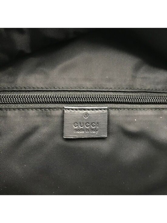 Guccissima Sherry Line Leather Backpack Black Travel Bag main image 4